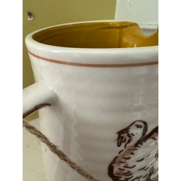 RARE NWT Molly Hatch Turkey Harvest 56 Ounce Ceramic Pitcher - Picture 14 of 16